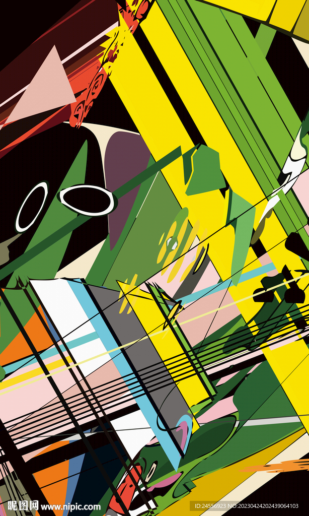 南美抽象装饰画