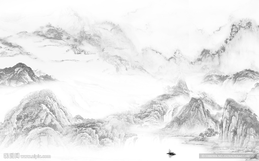 别墅 高雅风景山水 tif分层