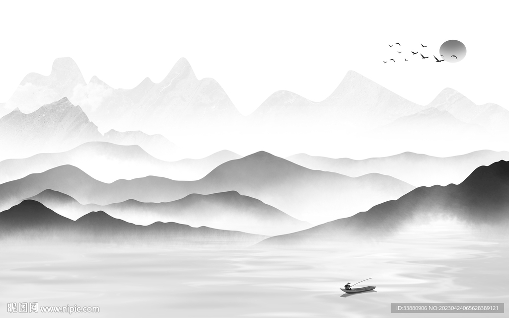 高档 高雅风景山水 tif分层