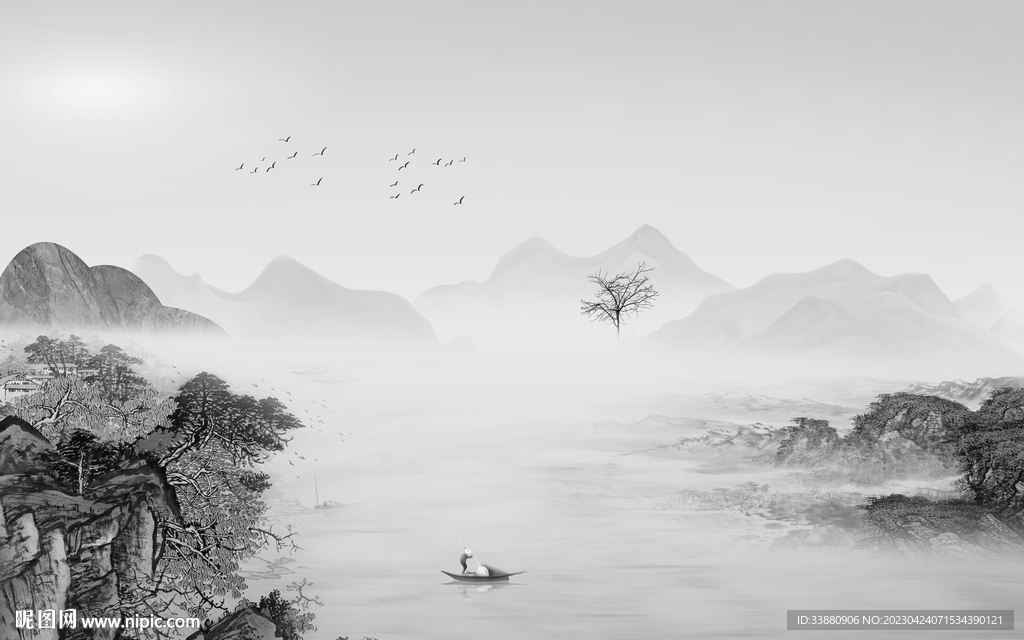 大气 高雅风景山水 tif分层