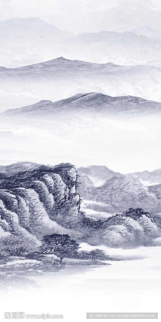 大气 新山水玄关画 TIf分层