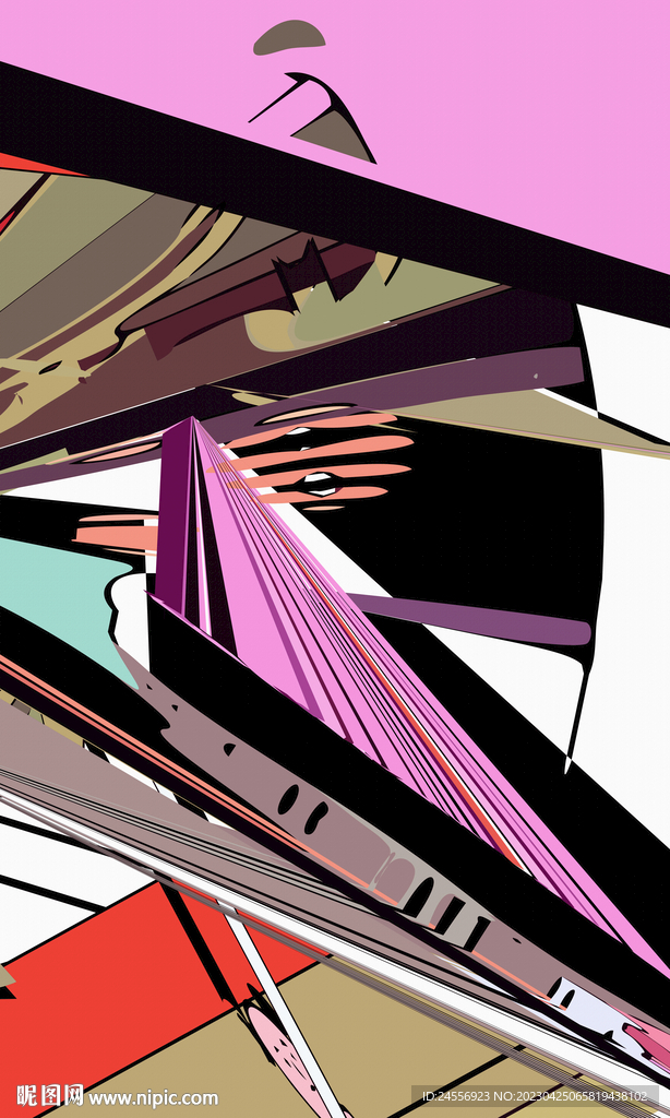 中东色块抽象装饰画