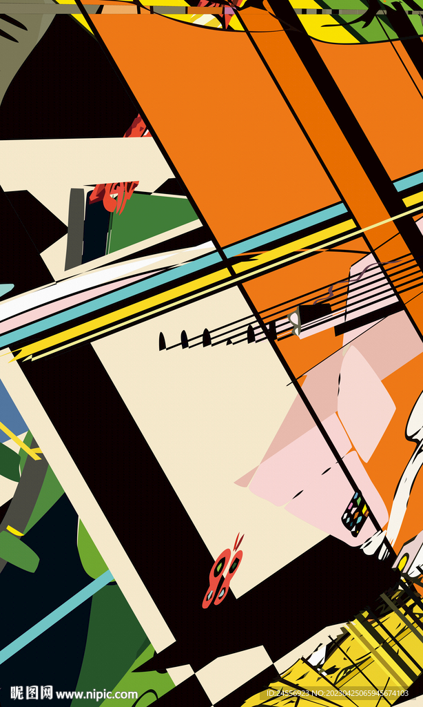 意大利抽象装饰画