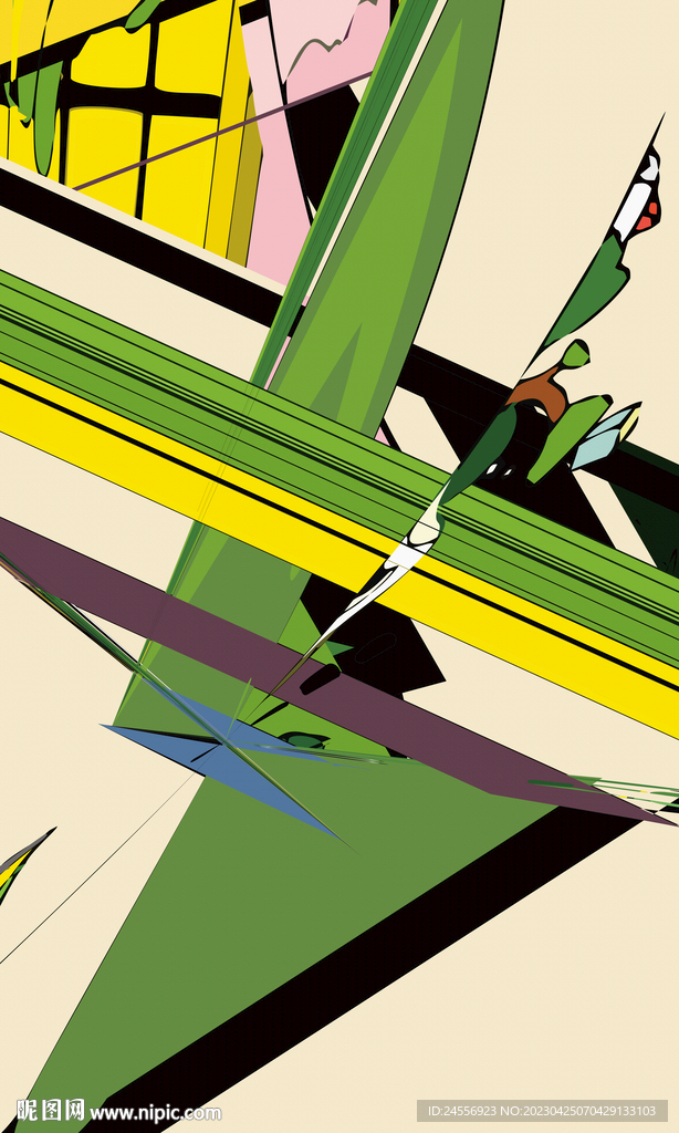 中东色块抽象装饰画