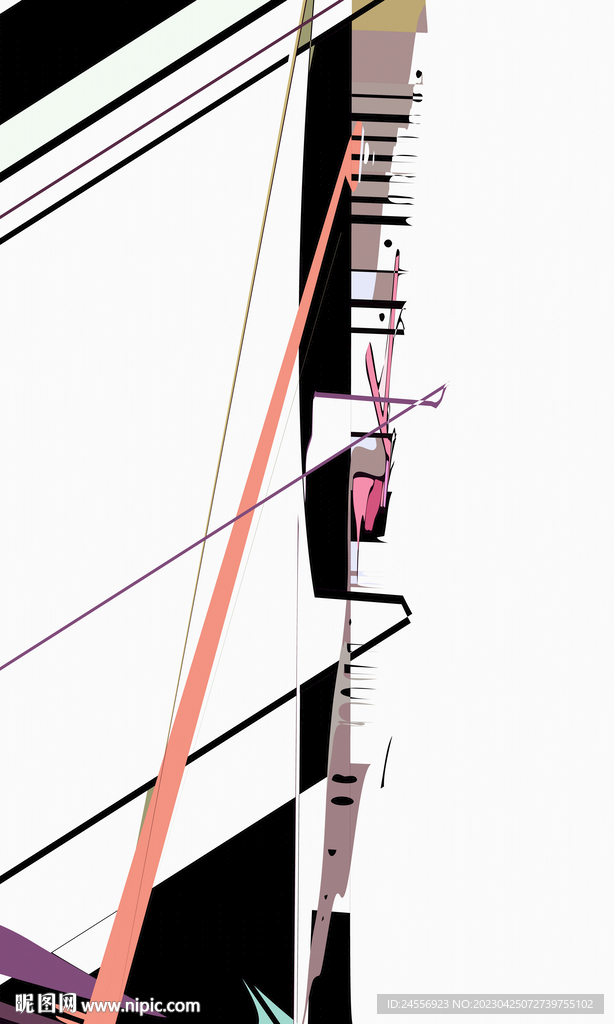 抽象色块装饰画