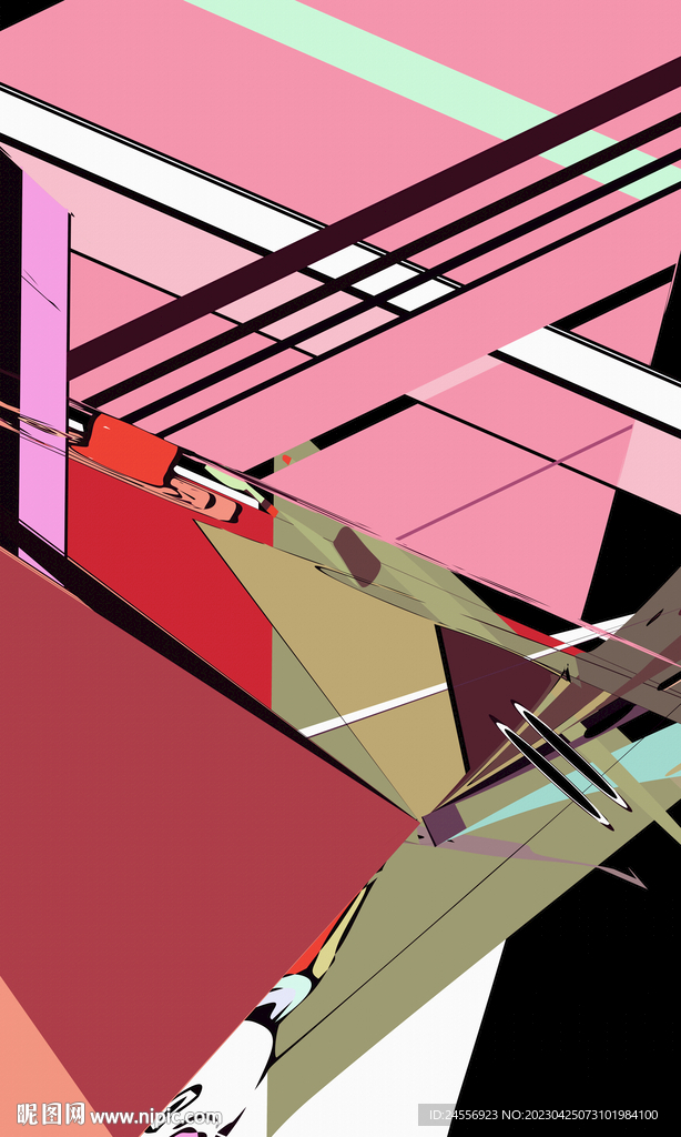 北美抽象装饰画