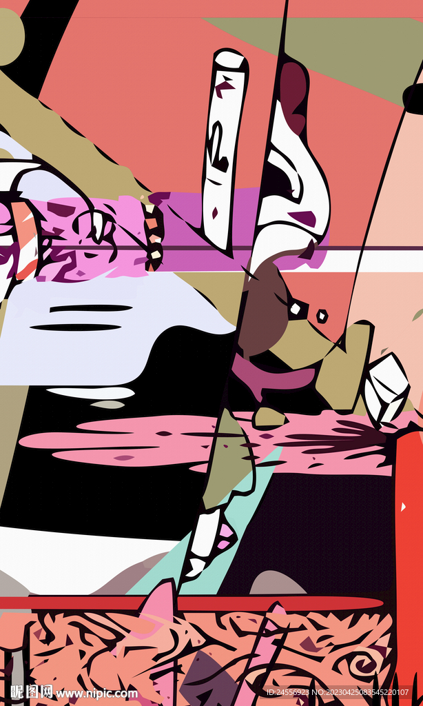 北欧抽象装饰画