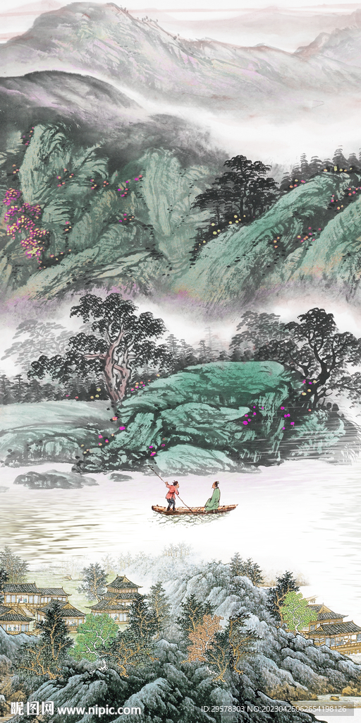 别墅 中式人气玄关 TIf分层