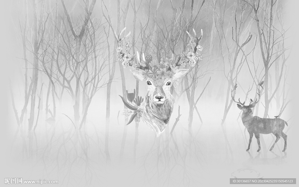 人气 新灰色装饰画 TIF分层