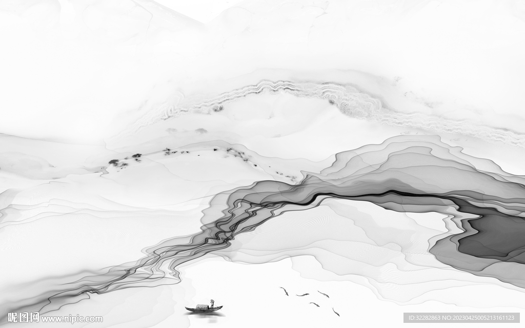 大气 高端灰色山水 tIF分层