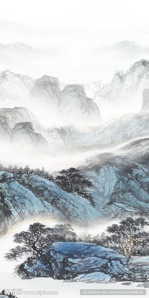 新款 高档玄关山水 tIF分层