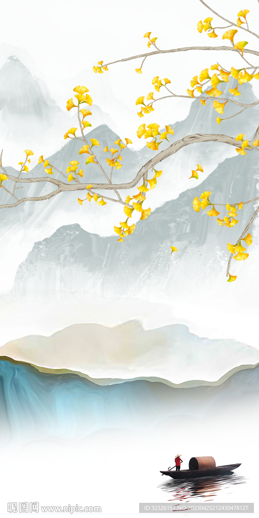 人气 玄关高清山水 tIf分层