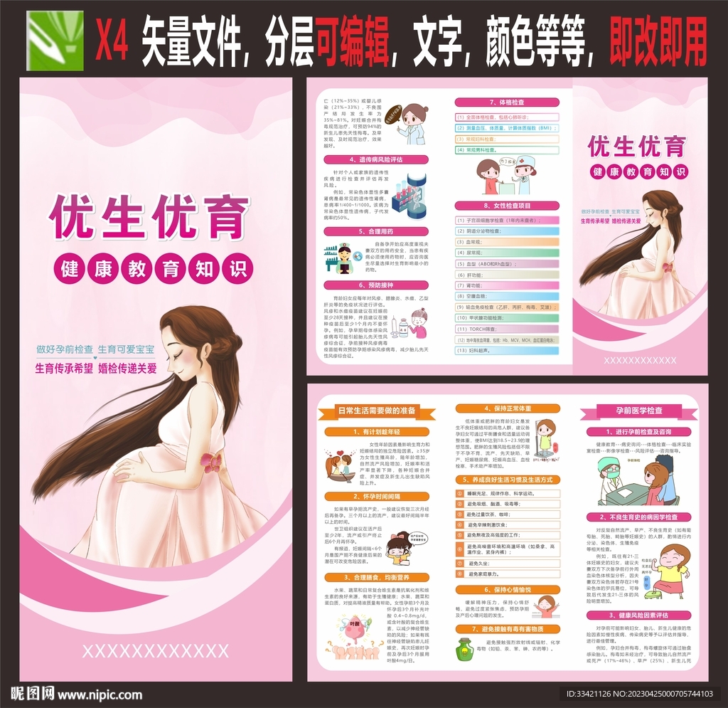 优生优育三折页