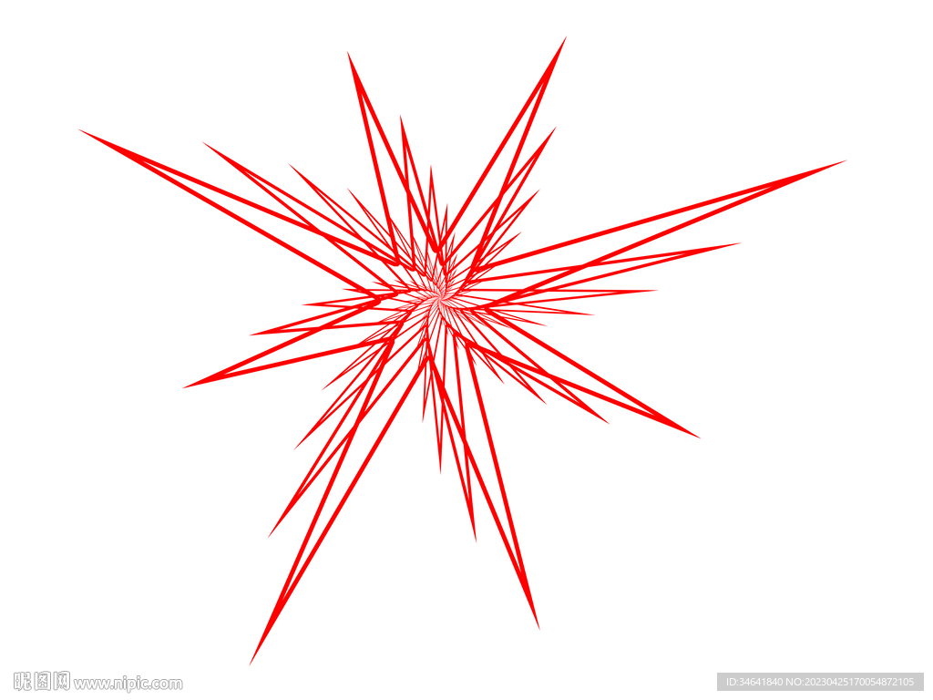 创意花形线条元素