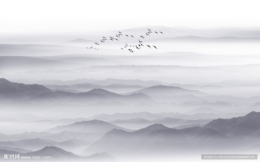 意境水墨山水画