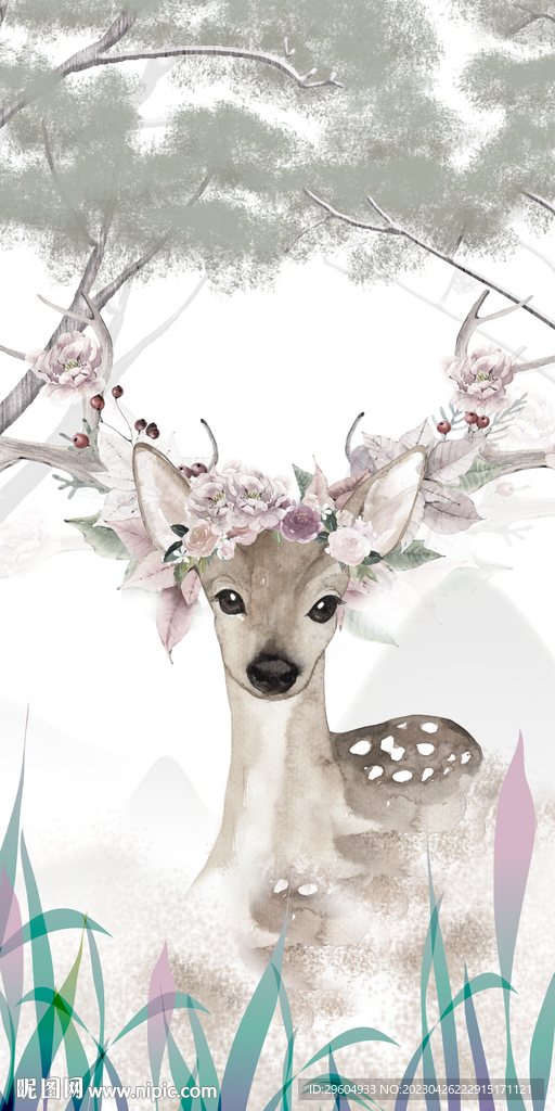 高清 简欧新玄关画 tif分层