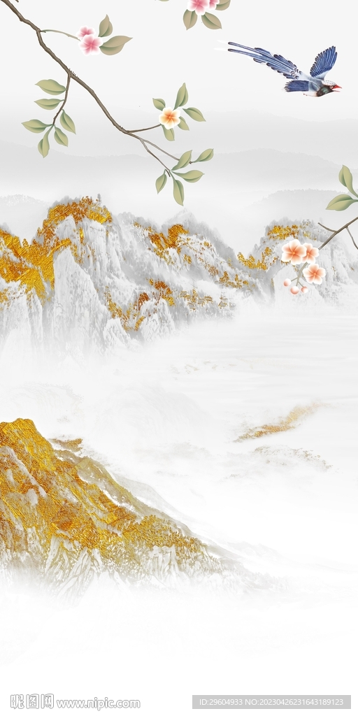 大气 高清玄关山水 tIf分层