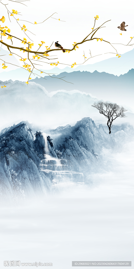 新款 山水最新玄关 tIF分层