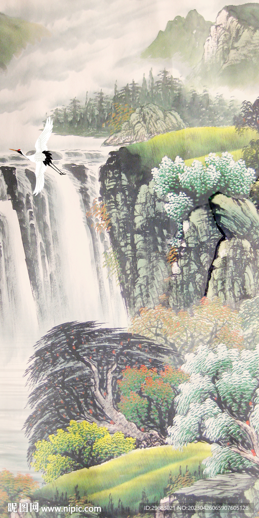 大气 山水意境玄关 tiF分层