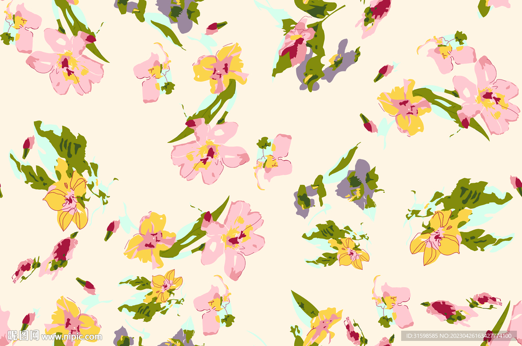 大牌数码手绘花