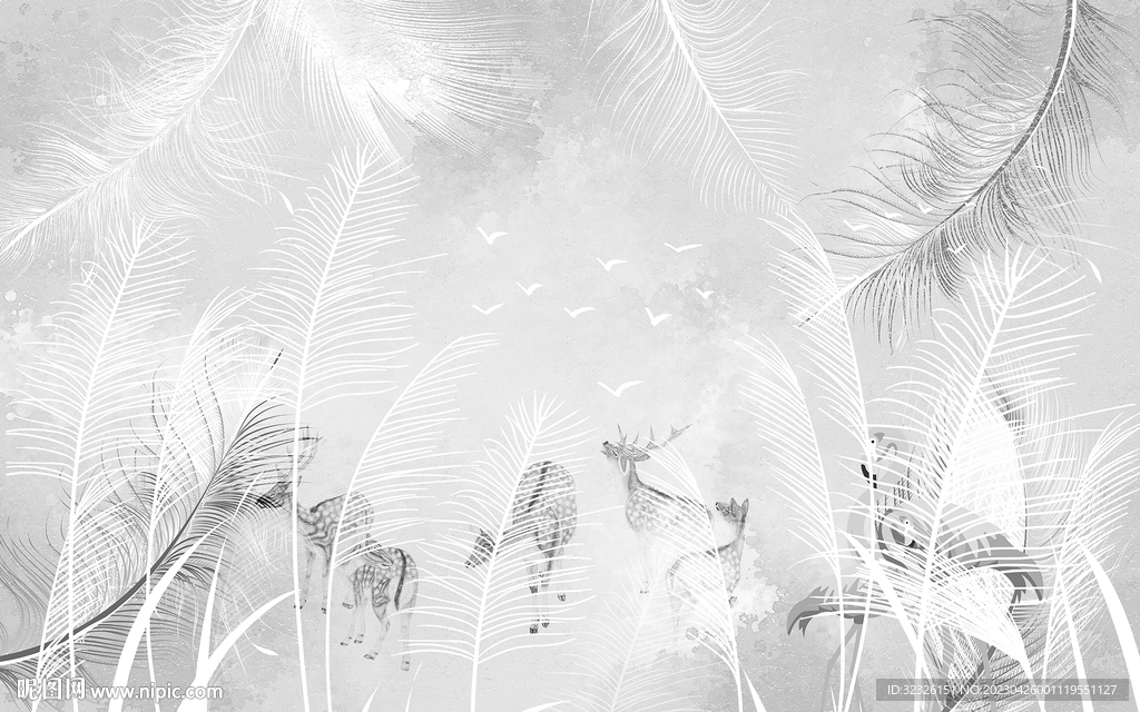 现代 新奢华无框画 TIF分层