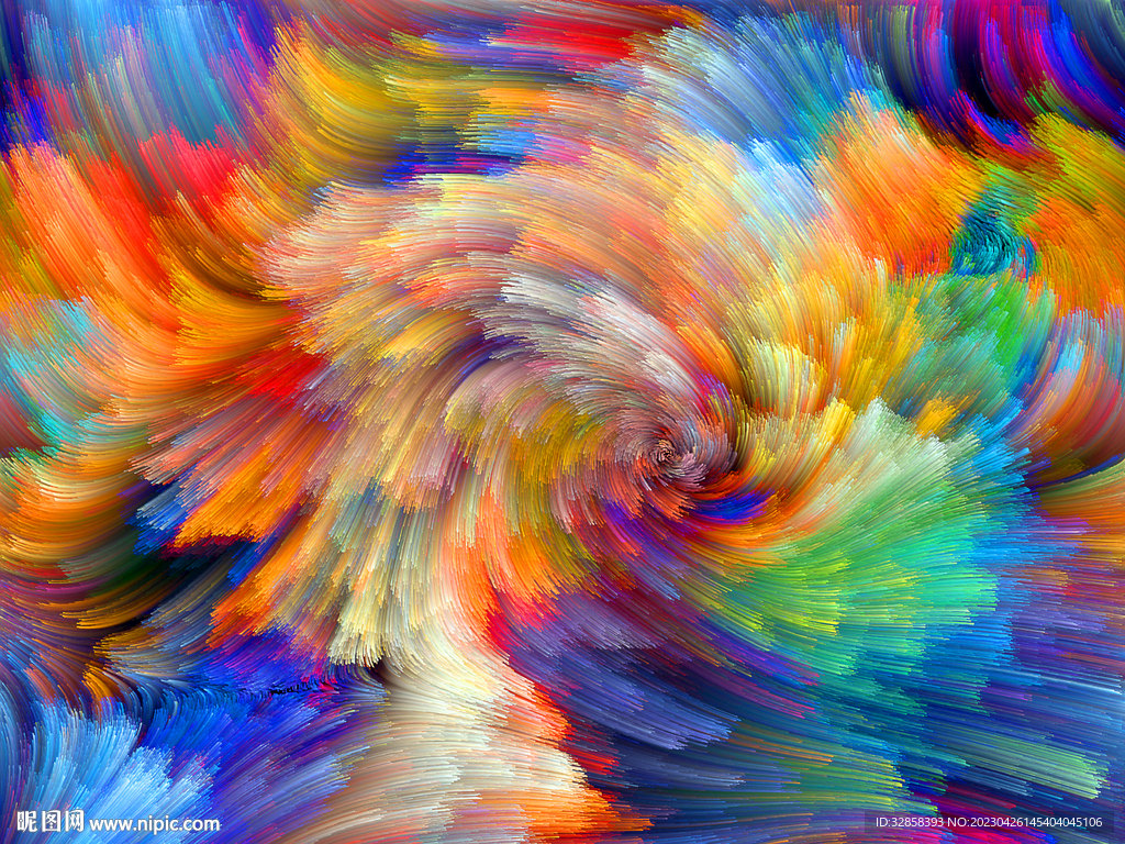 炫彩抽象拉丝3D立体流体渐变