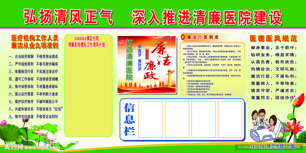 清廉医院建设宣传板报