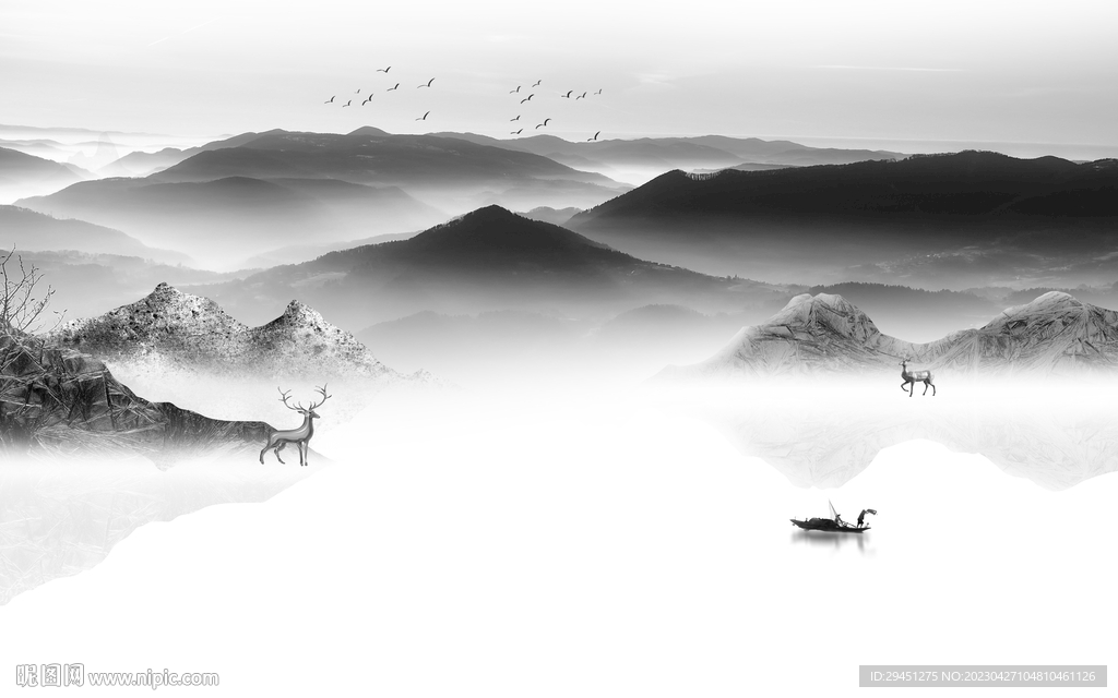 新款 灰色风景山水 TiF分层