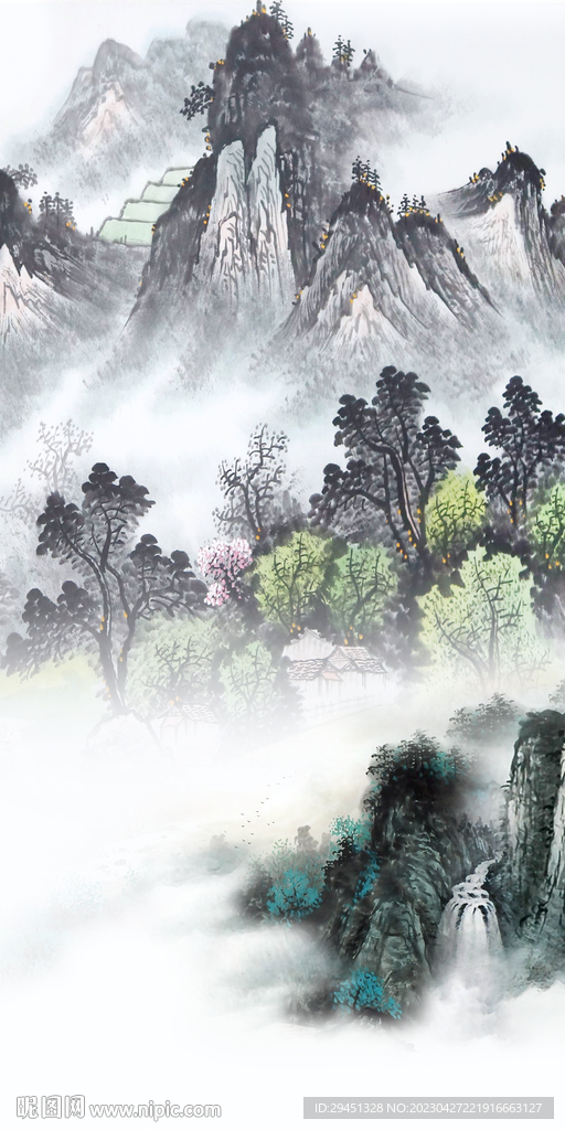 高清 爆款玄关框画 TIf分层