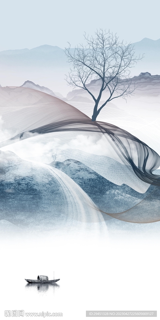 新款 中式新玄关画 TIf分层