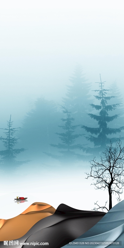 高清 中式新玄关画 TIf分层