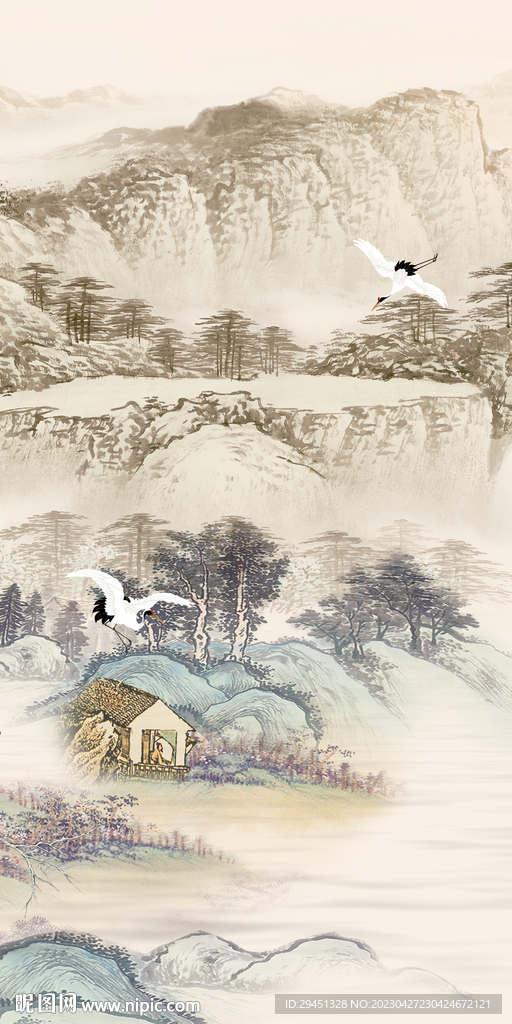 新品 简意新玄关画 TIf分层