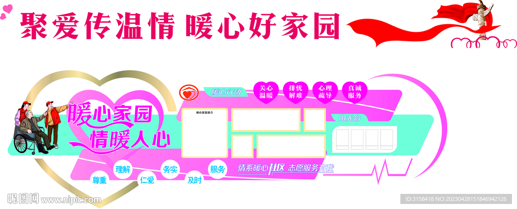 计区暖心家园风采墙