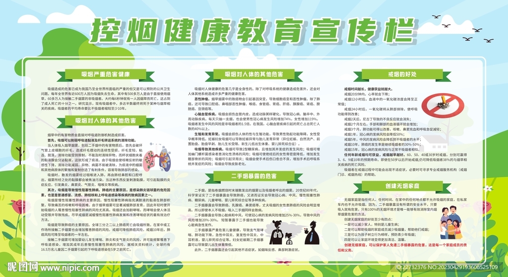 控烟健康教育宣传栏