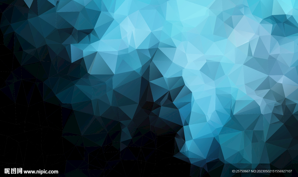 蓝色多边形舞台背景