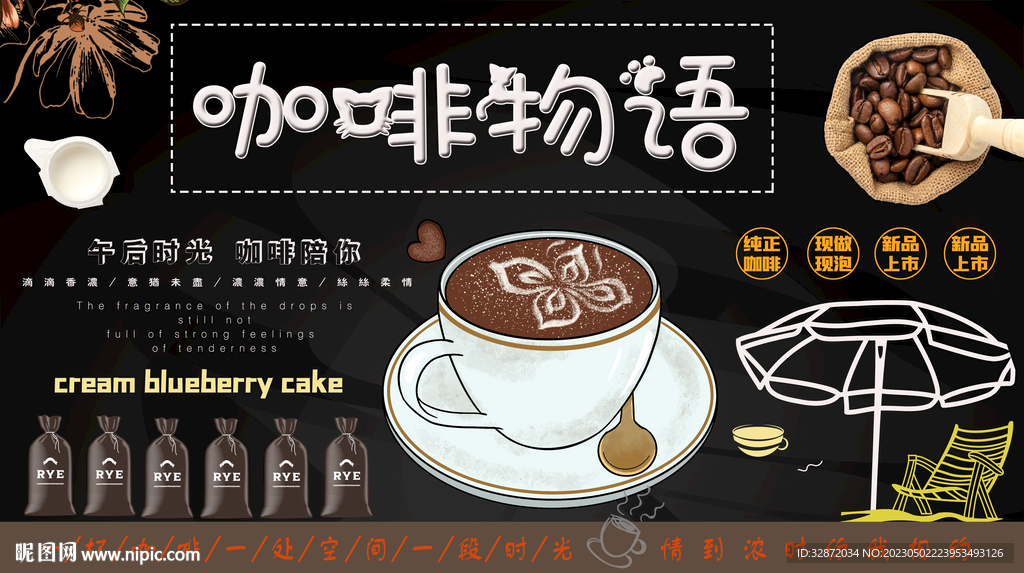 遇见咖啡工装背景墙