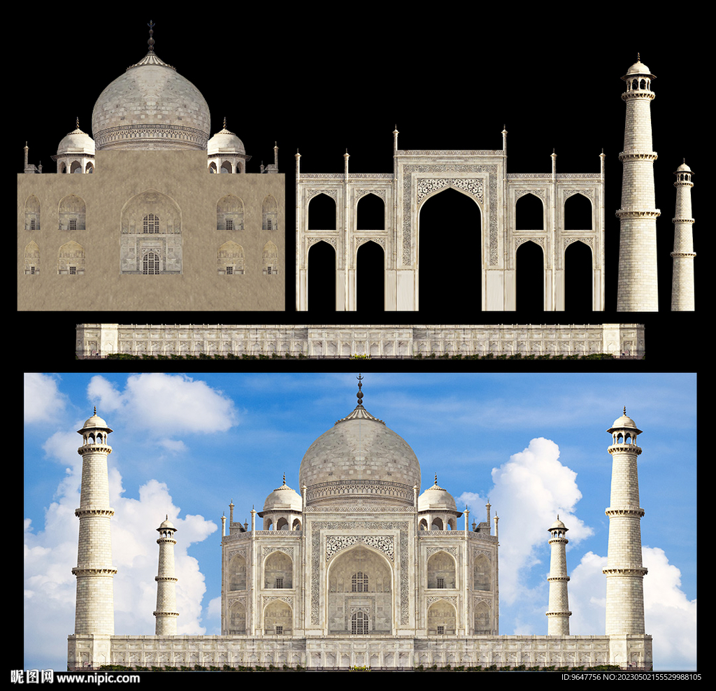 立体分层泰姬陵