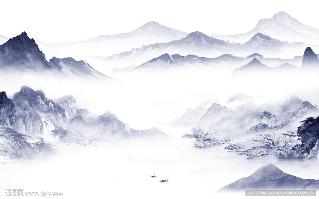 爆款 意境高端山水 TiF分层