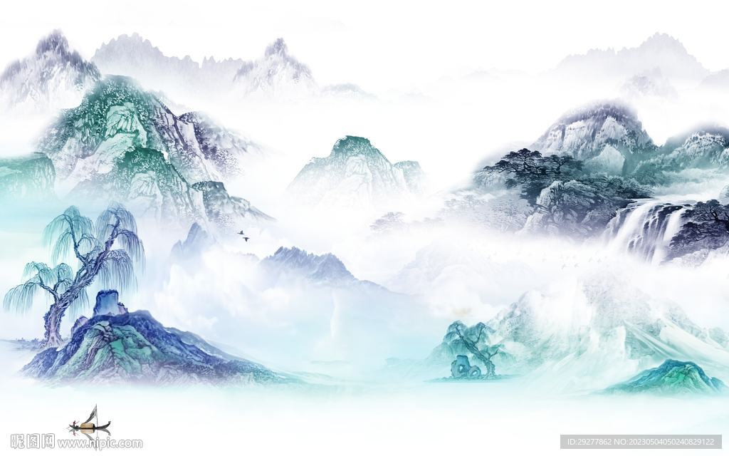 高清 意境高端山水 TiF分层