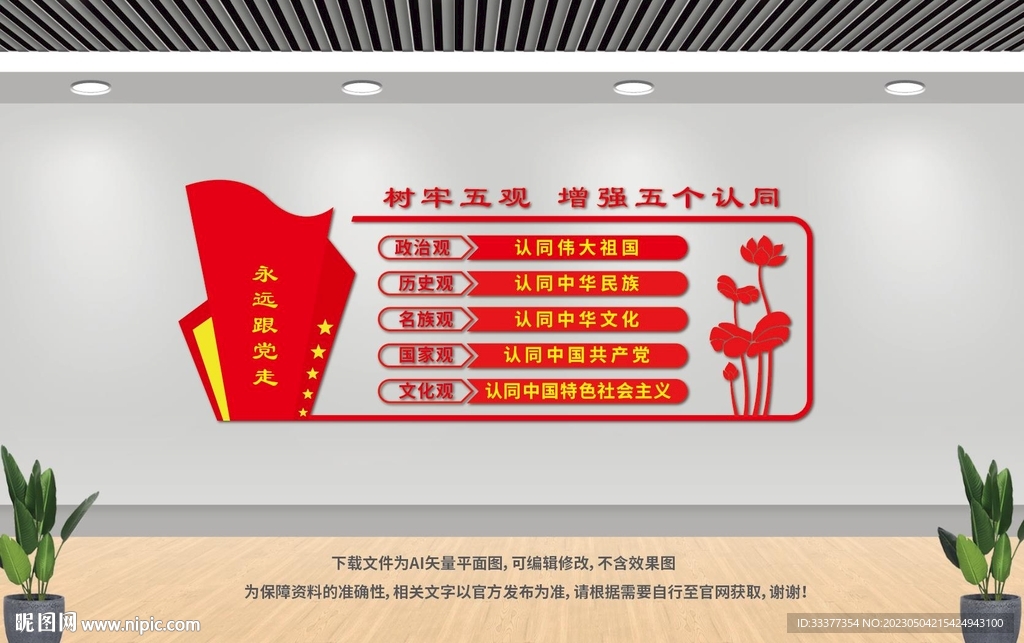 五个认同文化墙