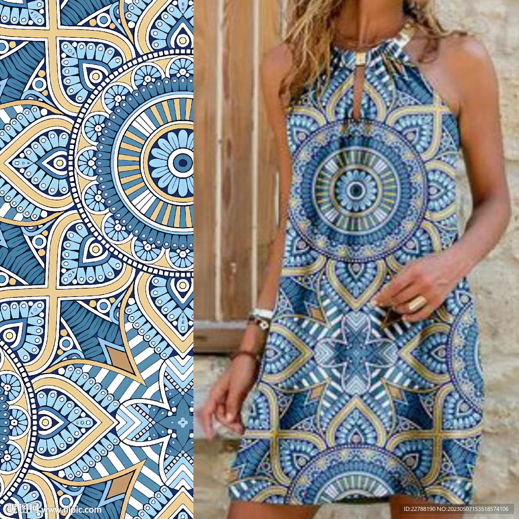 复古圆圈 佩斯利