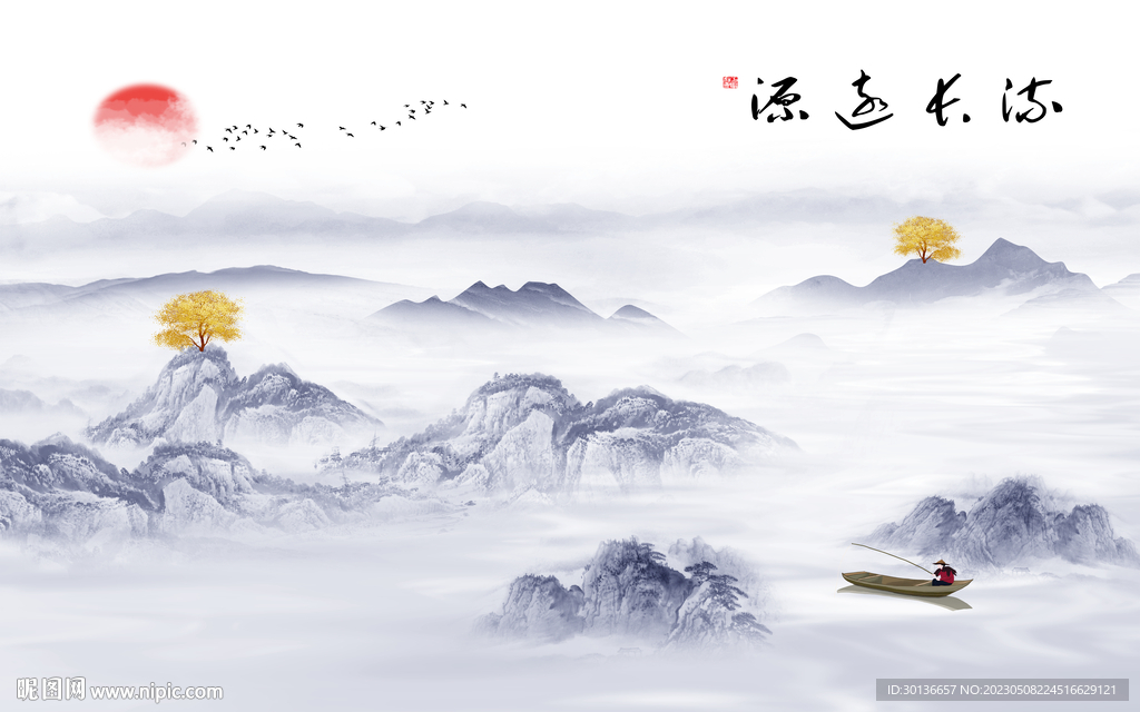 人气 意境热门山水 tif分层