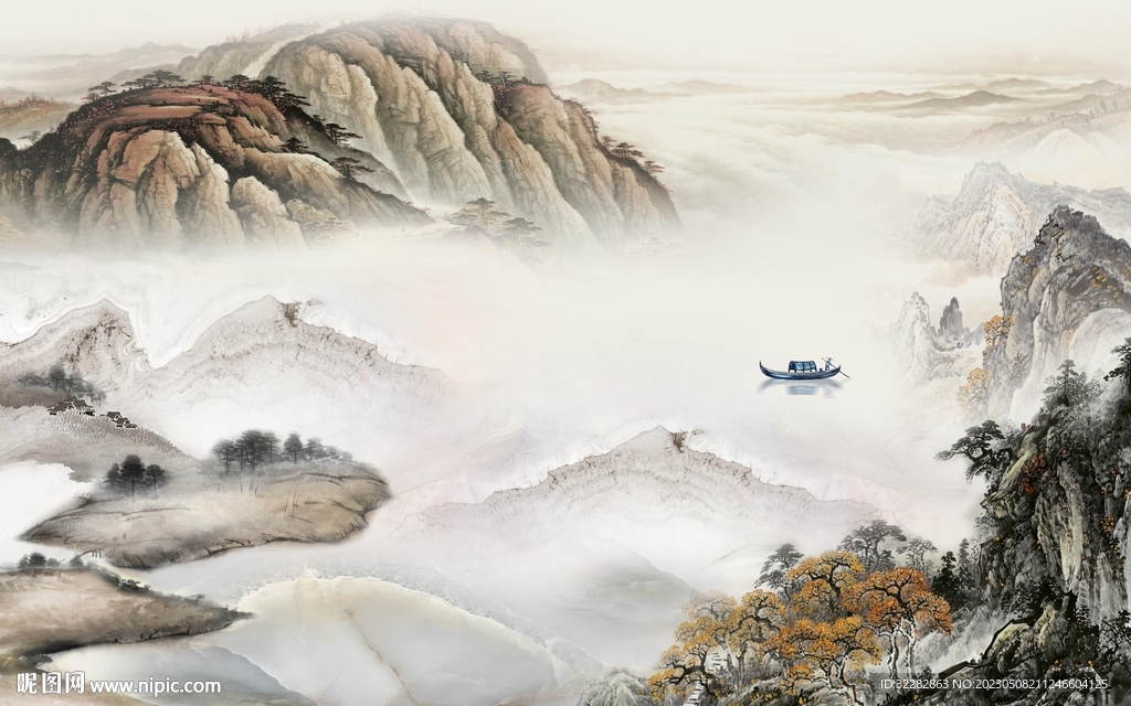 古风 中式背景山水 tIf分层