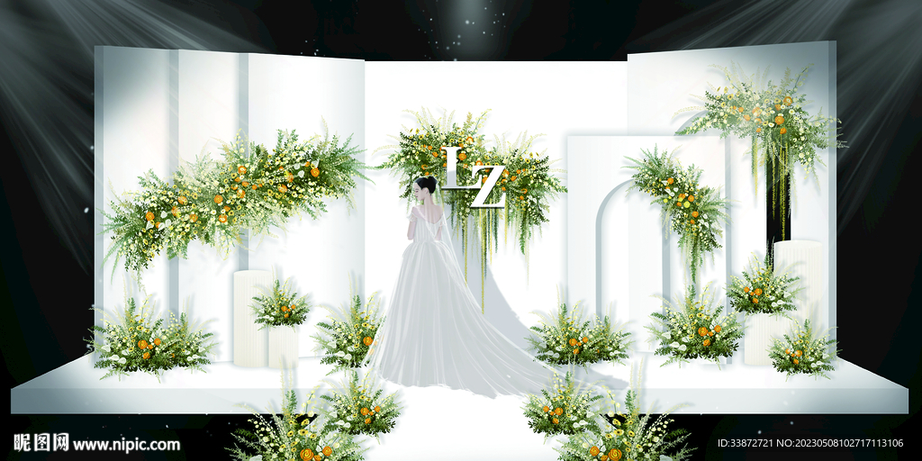 小清新婚礼背景