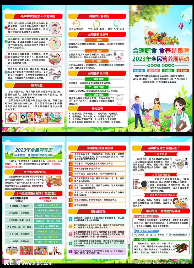 2023年全民营养周三折页