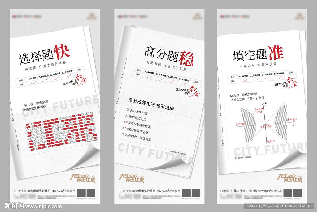 地产高考系列海报