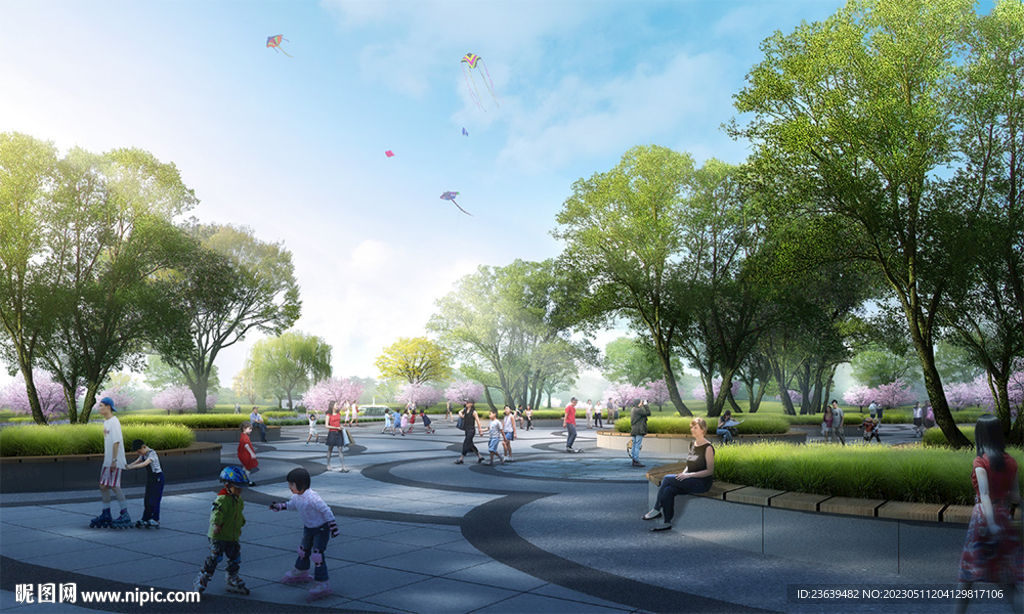 公园小广场效果图