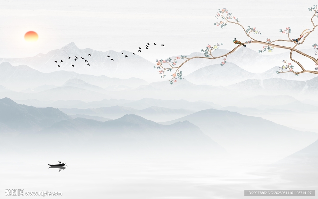 新款 高雅现代山水 TiF分层