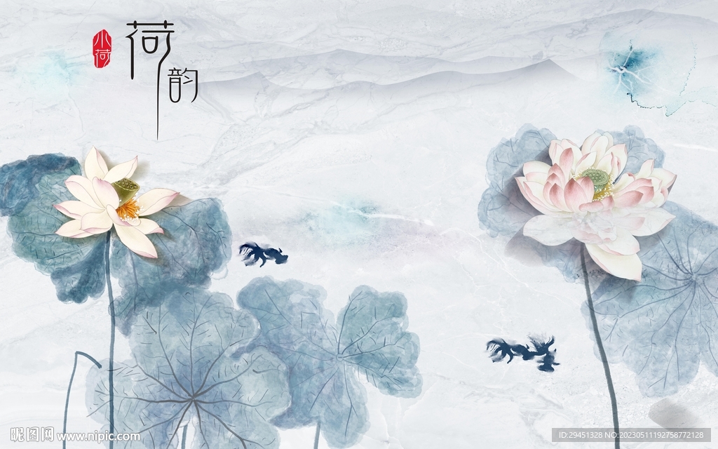 大气 客厅背景墙画 tif分层