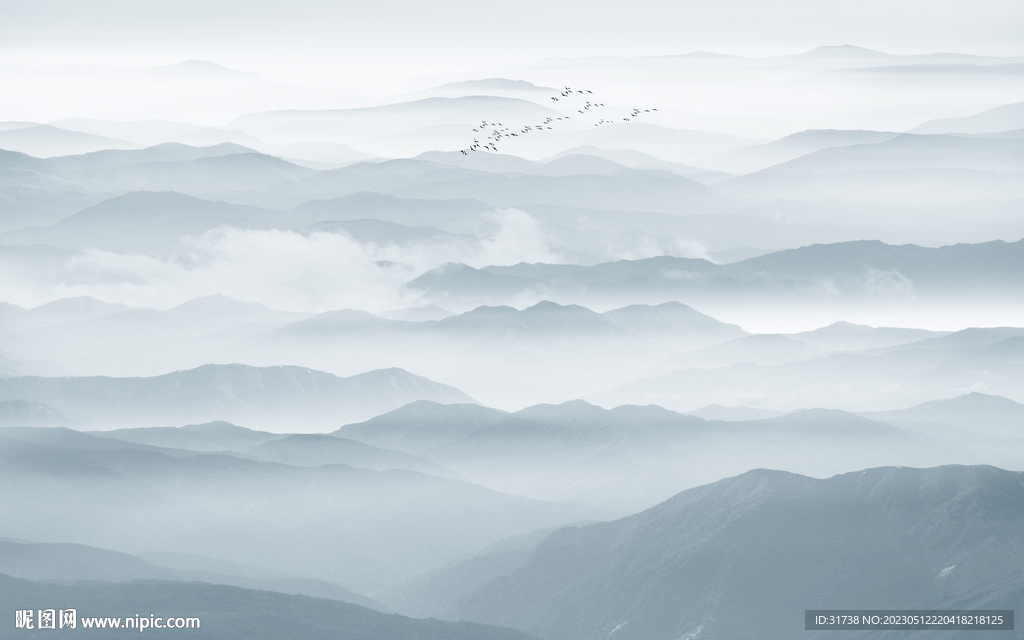 写意水墨山水画